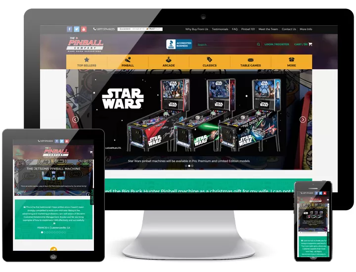 website hosting pinball company