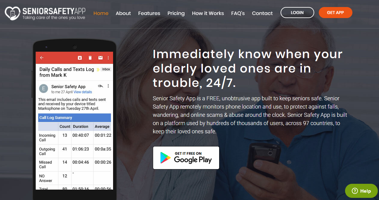 Senior safety app