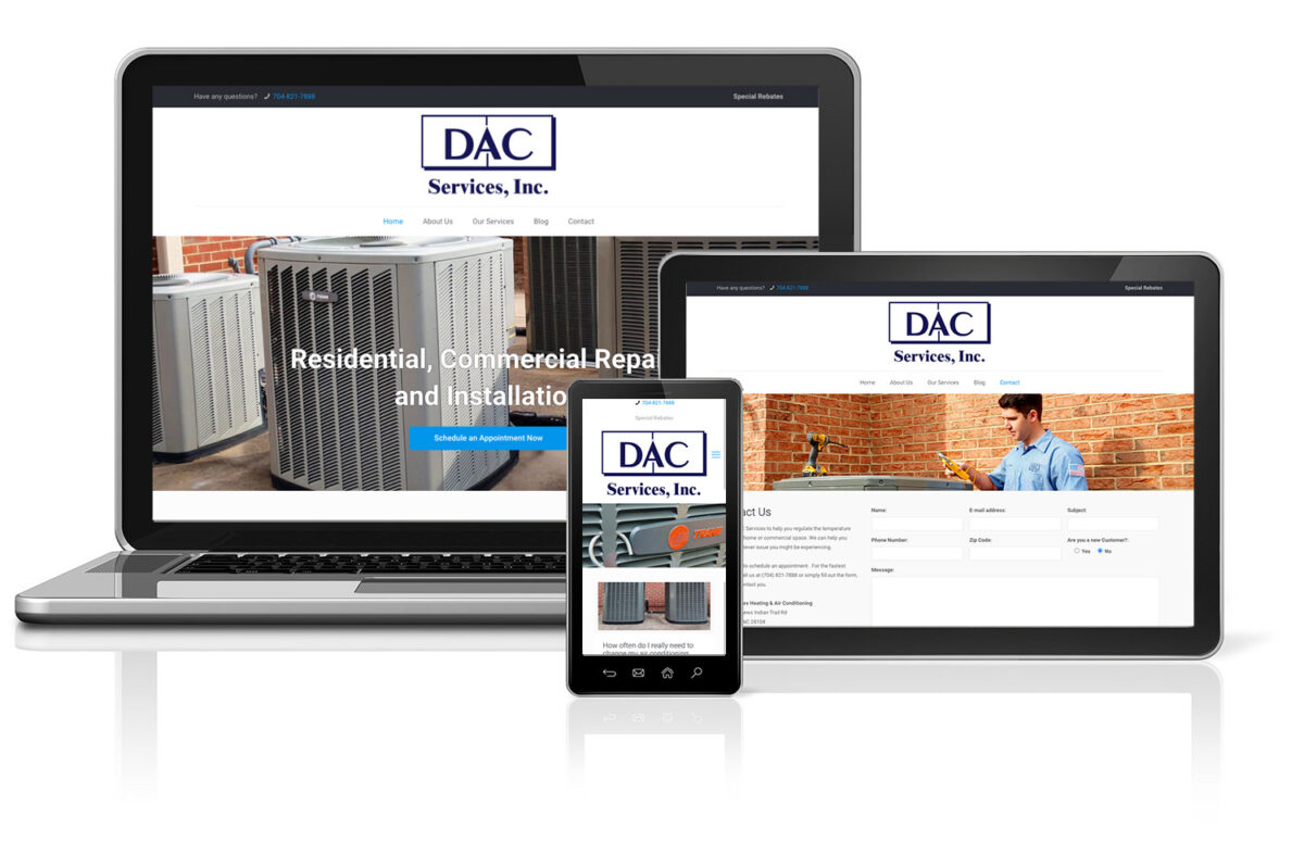Animink designed a brand new custom website for DAC Services Inc.