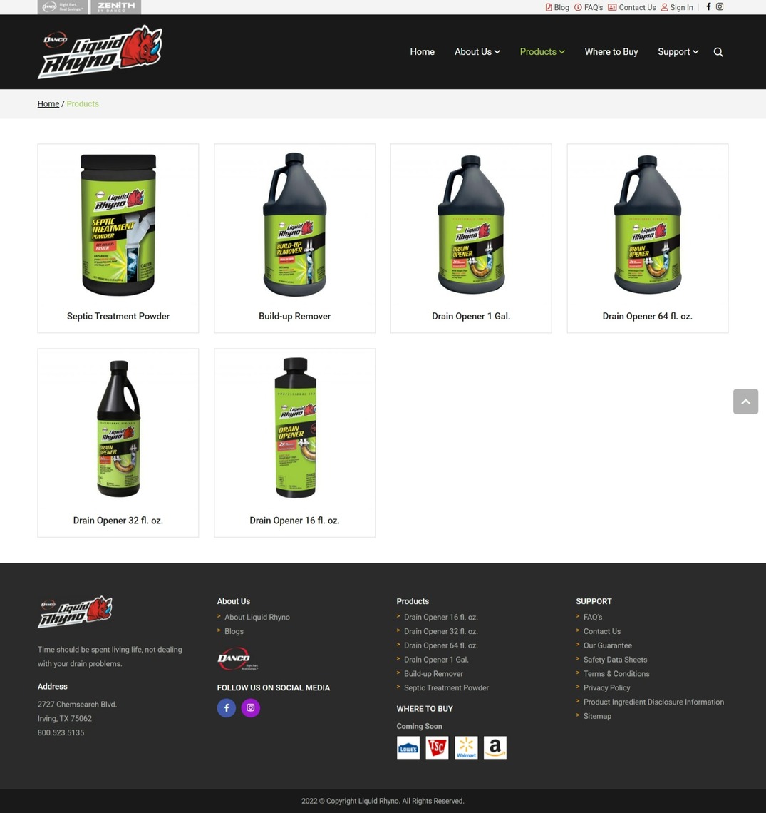 products page