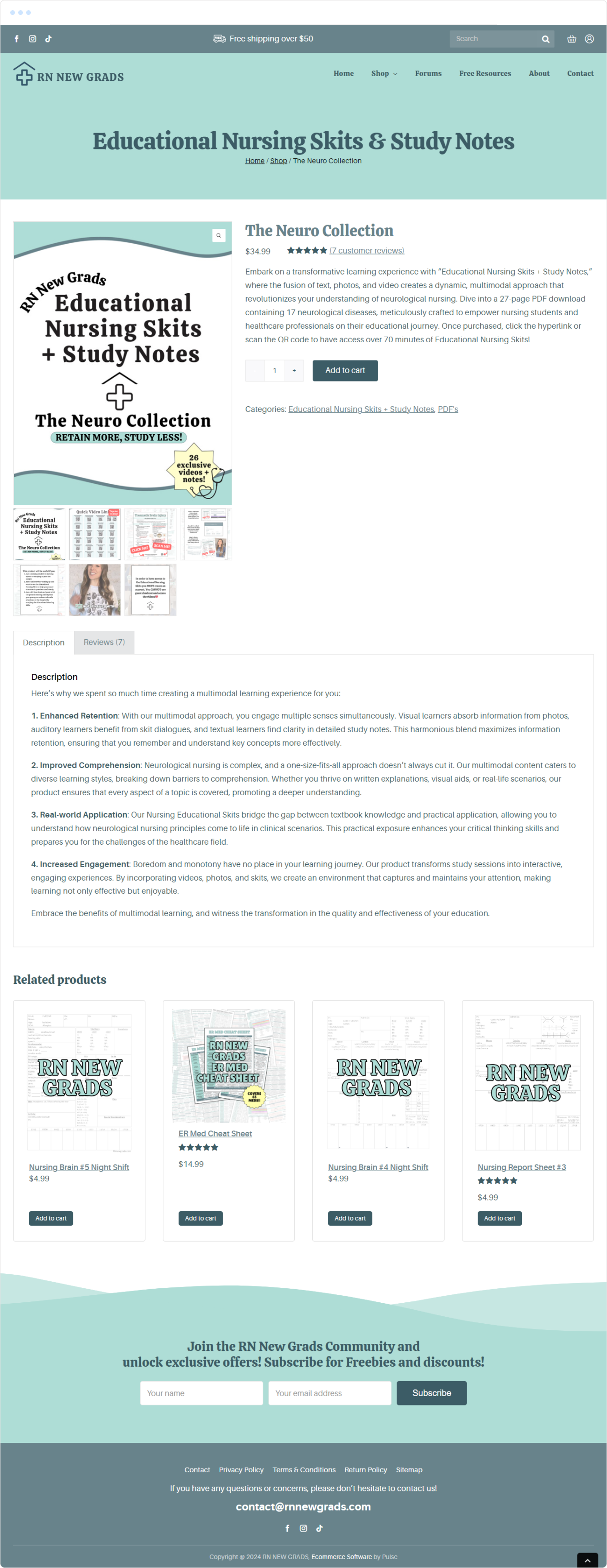 E-Commerce Website for RN New Grads