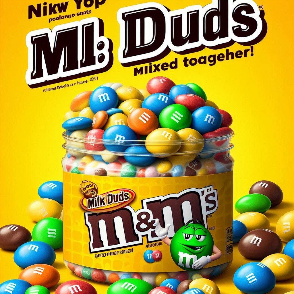 M and M's with Milk Duds