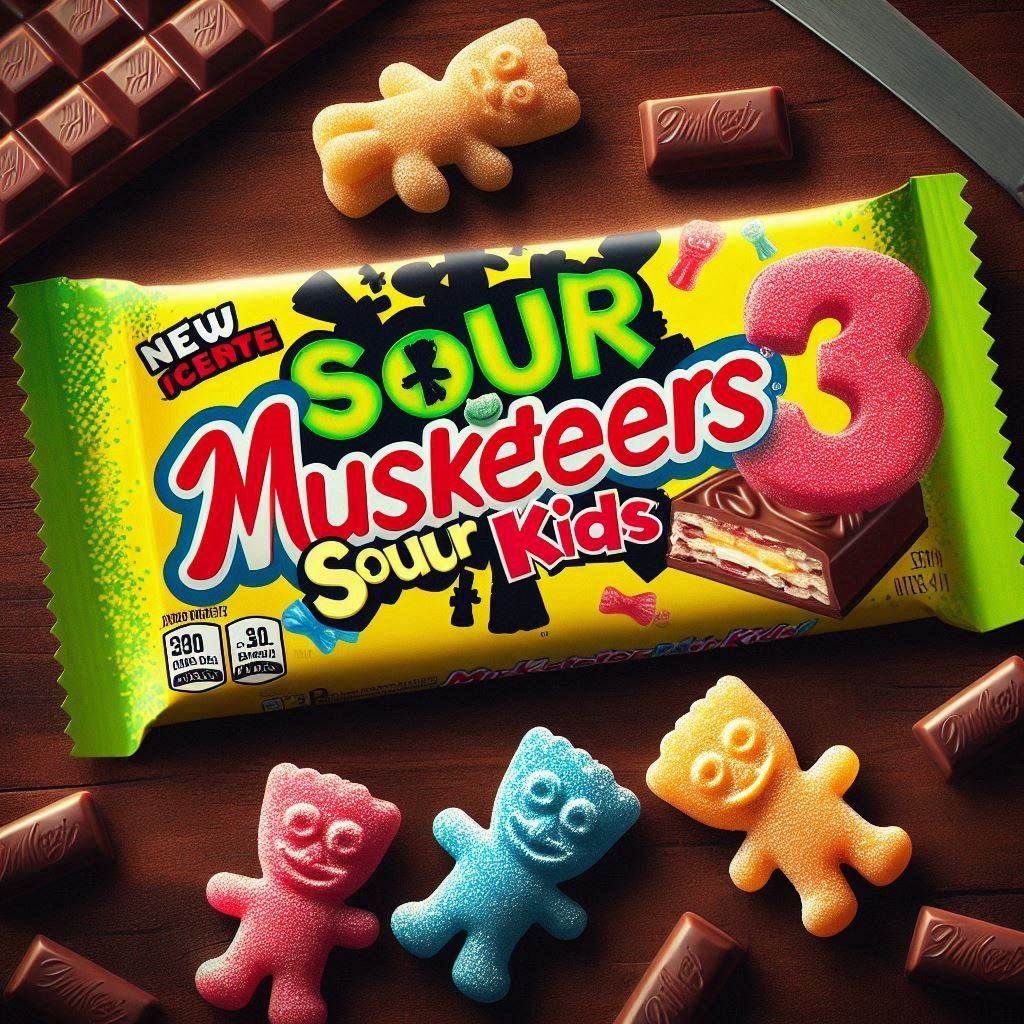Sour Patch Kids and 3 Musketeers